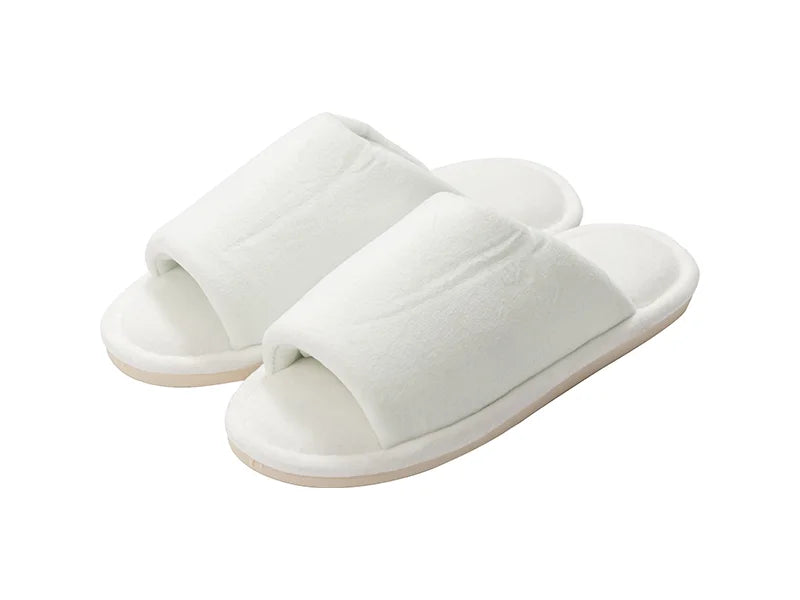 Sublimation Adult Fuzzy Slippers(Full White, 44-45#)