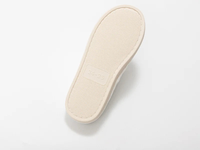 Sublimation Kids Fuzzy  Close Toe Slippers (Full White, 34-35#)