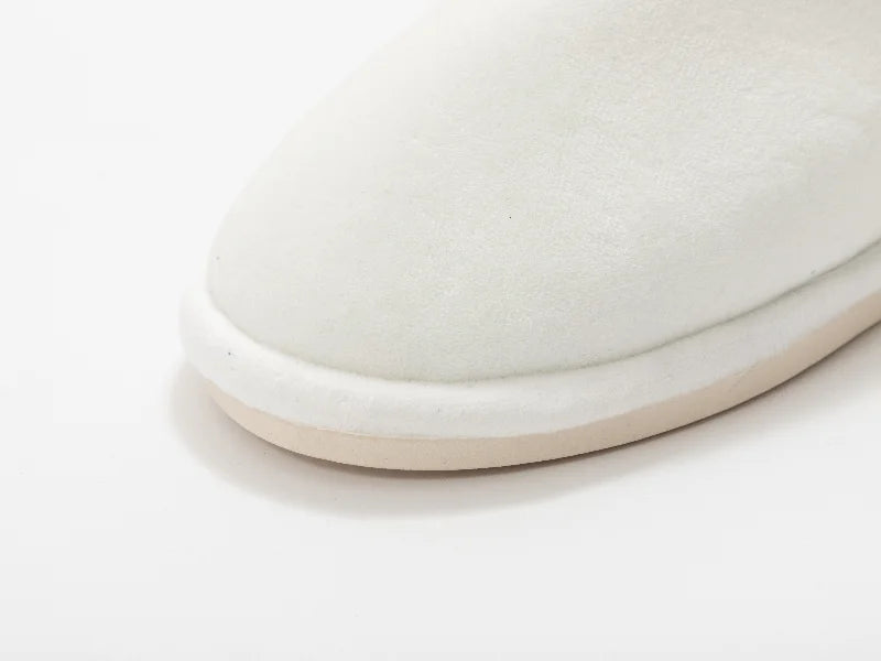 Sublimation Adult Fuzzy  Close Toe Slippers (Full White, 38-39#)