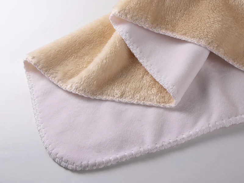 Arctic Fleece Lined Sublimation Microfiber Blanket(Khaki/White, 76*101cm/30inchx 40inch)