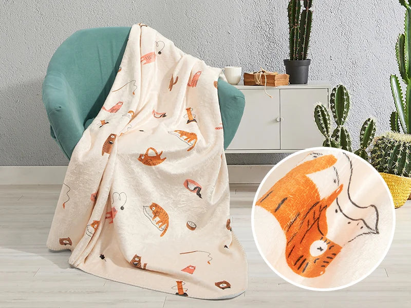 Arctic Fleece Lined Sublimation Microfiber Blanket(Pink/White, 76*101cm/30inchx 40inch)