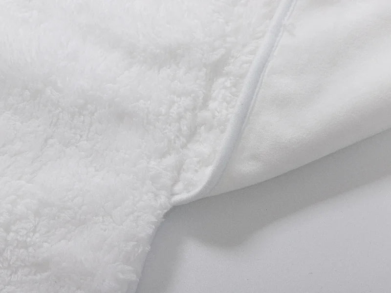 Arctic Fleece Lined Sublimation Blanks Microfiber Hooded Blanket (150*200cm/59.05inchx78.74inch)