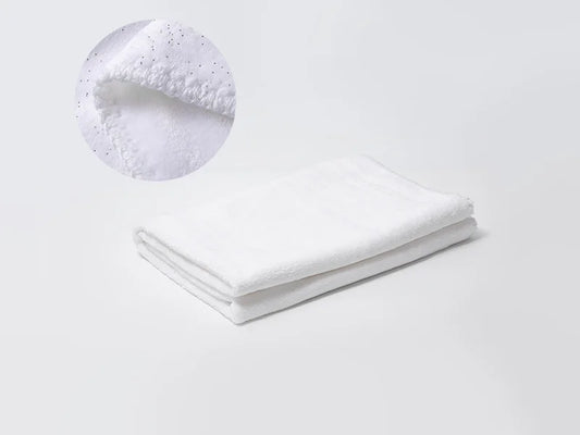 Silver Glitter Sublimation Minky Blanket(White, 152*203cm/60inchx 80inch)