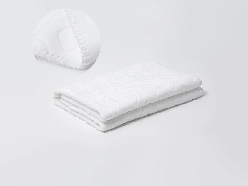 Heart Embossed Sublimation Minky Blanket(White, 127*152cm/50inchx 60inch)