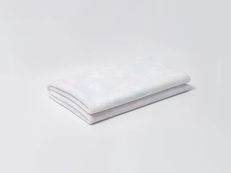 Tie Dyed PV Fleece Lined Sublimation Minky Blanket(White, 152*203cm/60inchx 80inch)