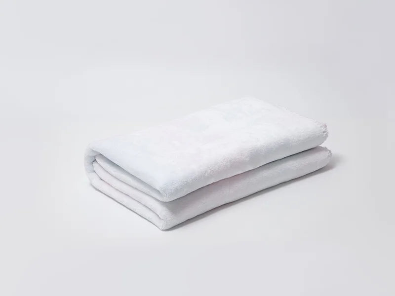 Tie Dyed Faux Fur Lined Sublimation Minky Blanket(White, 127*152cm/50inchx 60inch)