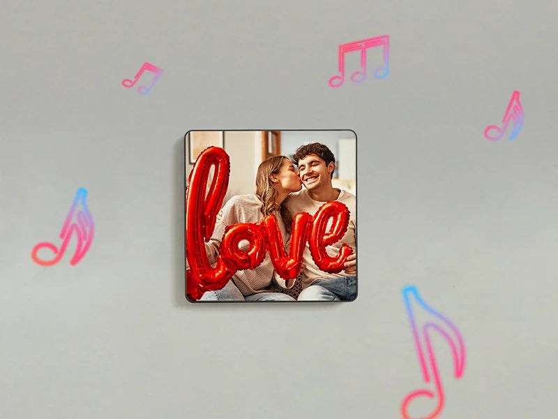 Sublimation Music Album Fridge Magnet (10*10*1cm,Black)