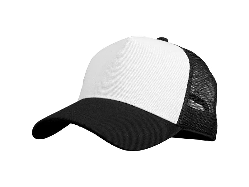 Sublimation Polyester Mesh Trucker Cap Hat (Black)