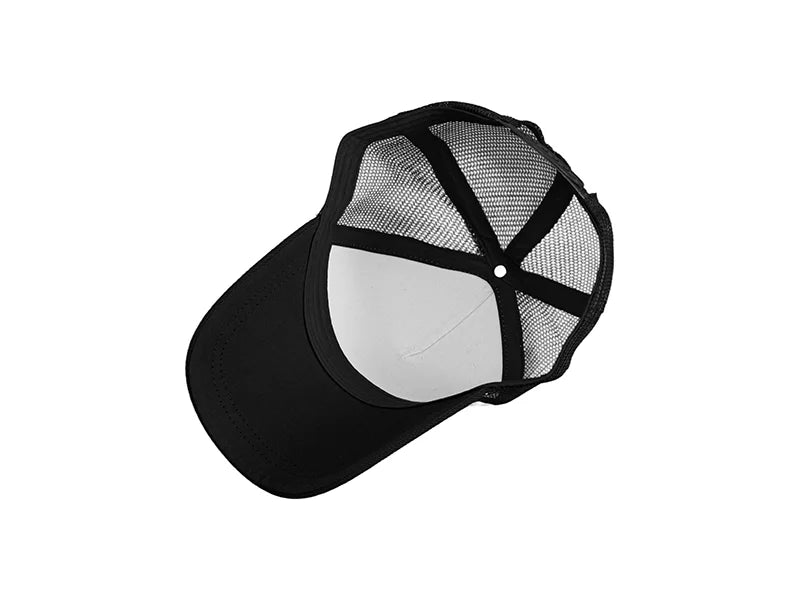Sublimation Polyester Mesh Trucker Cap Hat (Black)