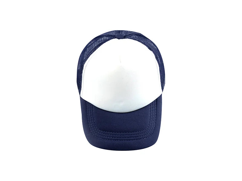 Sublimation Adult Trucker Cap(Navy Blue w/ White Panel)