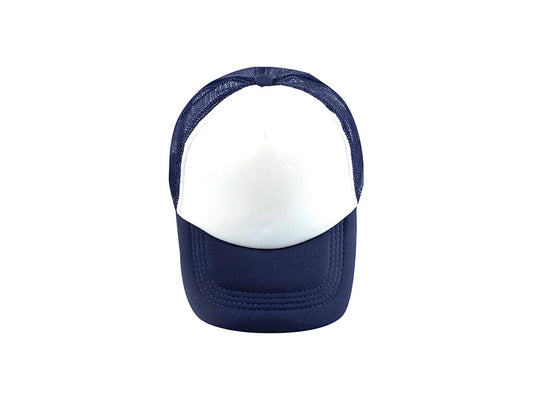 Sublimation Adult Trucker Cap(Navy Blue w/ White Panel)