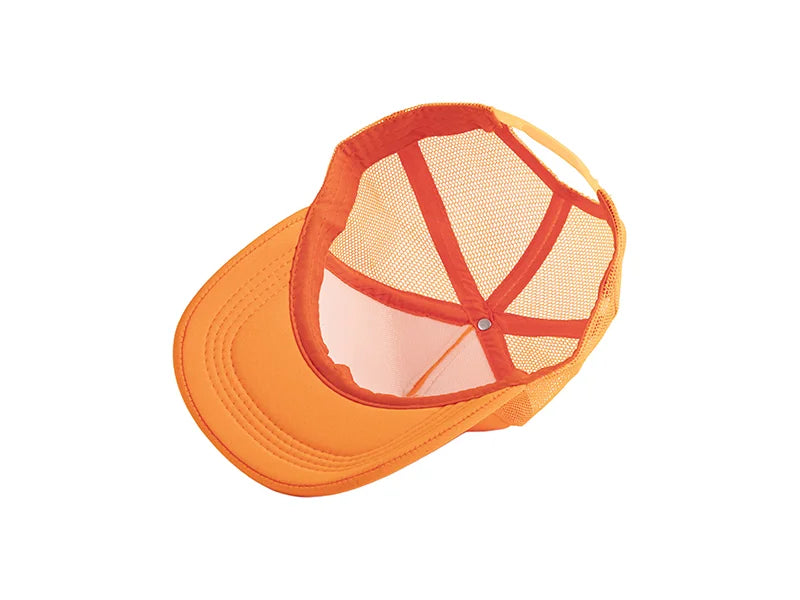 Sublimation Full Orange Mesh Adult Cap