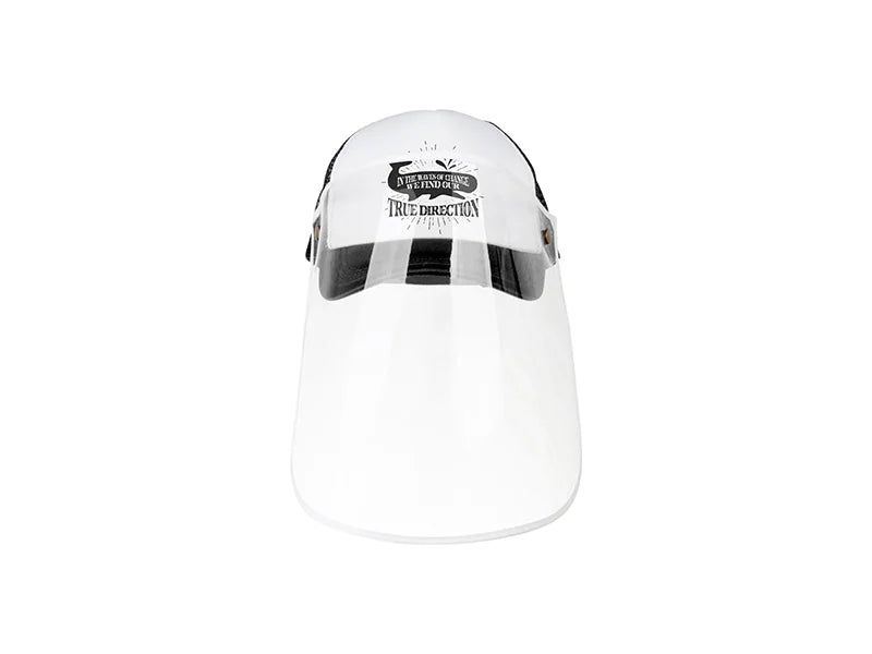 Sublimation Adult Mesh Cap w/ Removable Face Shield (Black)