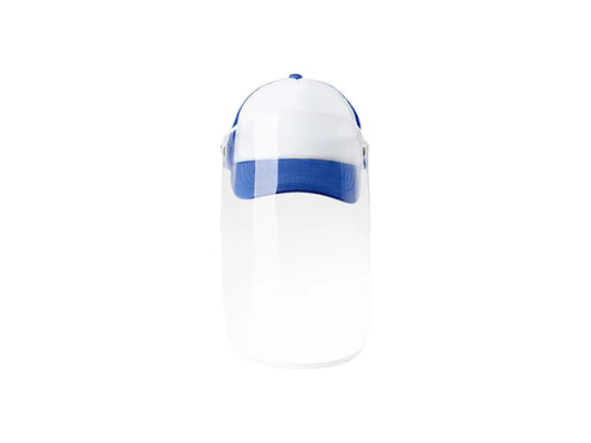 Sublimation Kids Mesh Cap w/ Removable Face Shield (Blue)