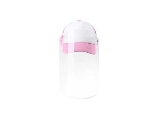 Sublimation Kids Mesh Cap w/ Removable Face Shield (Pink)