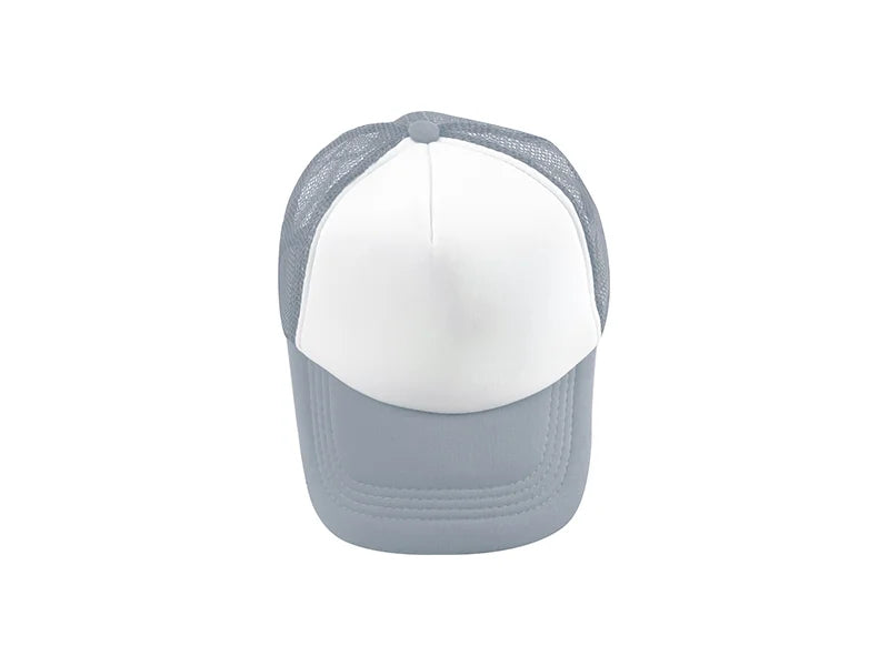 Sublimation Adult Trucker Cap(Light Grey w/ White Panel)