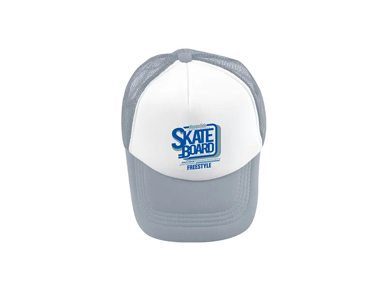 Sublimation Adult Trucker Cap(Light Grey w/ White Panel)