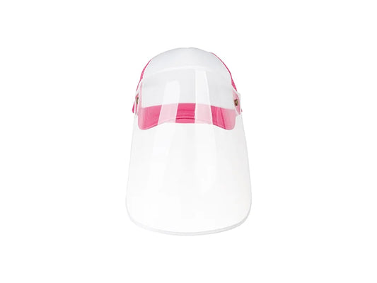 Sublimation Adult Mesh Cap w/ Removable Face Shield (Rose Red)
