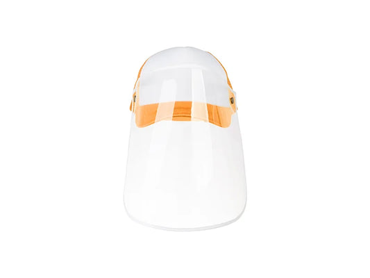 Sublimation Adult Mesh Cap w/ Removable Face Shield (Orange)