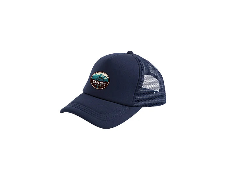 Sublimation Full Dark Blue Mesh Adult Cap