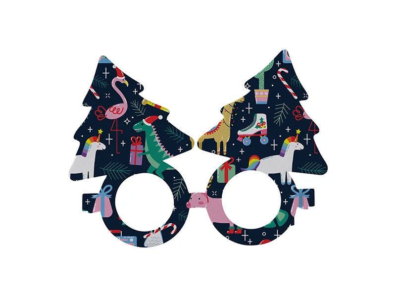 Sublimation Blank Felt Glasses (Christmas Tree)