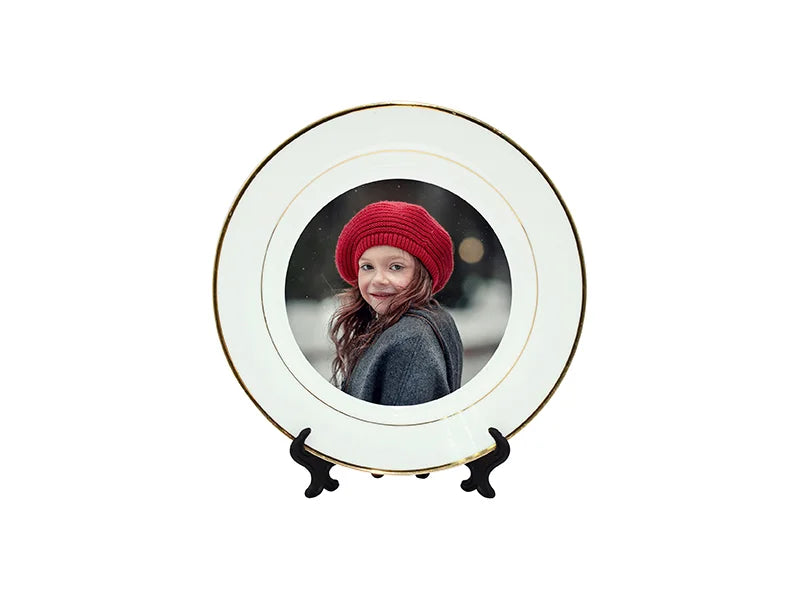 Sublimation 10inch Plate with Colour Rim