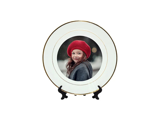 Sublimation 10inch Plate with Colour Rim