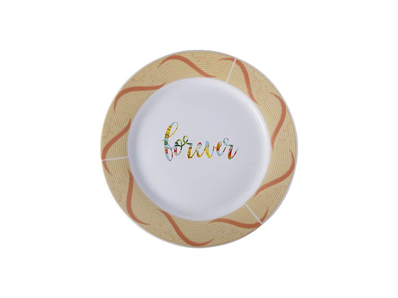 Sublimation 10inch Plate w/ Golden Pattern