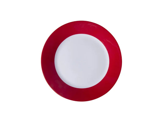 Sublimation 8inch Plate w/ Red Edge