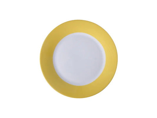 Sublimation 8inch Rim Plate w/ Yellow Edge
