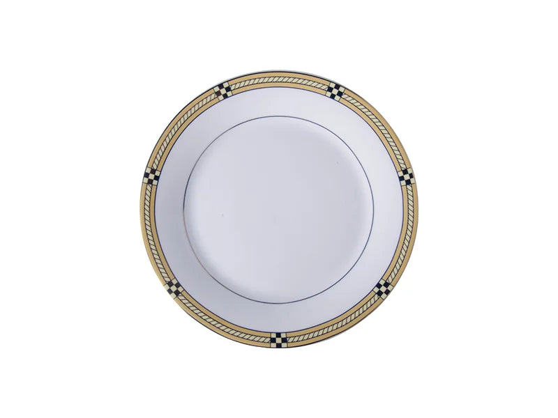 Sublimation 8inch Rim Plate w/ Golden Pattern