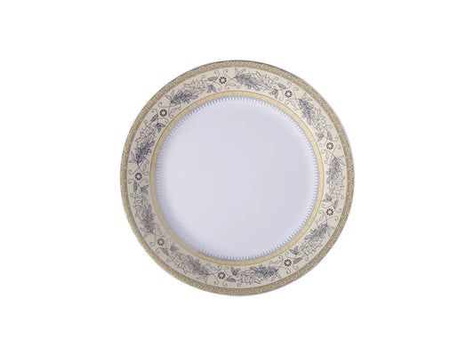 Sublimation 8inch Rim Plate w/ Gold Rim and Leaves