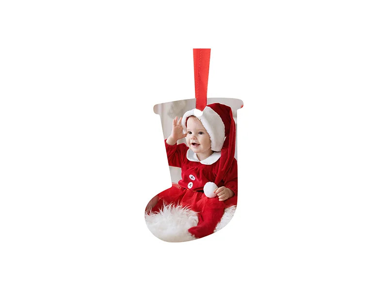 Sublimation Blanks Plastic Hanging Ornament (Stocking, 6*8cm)
