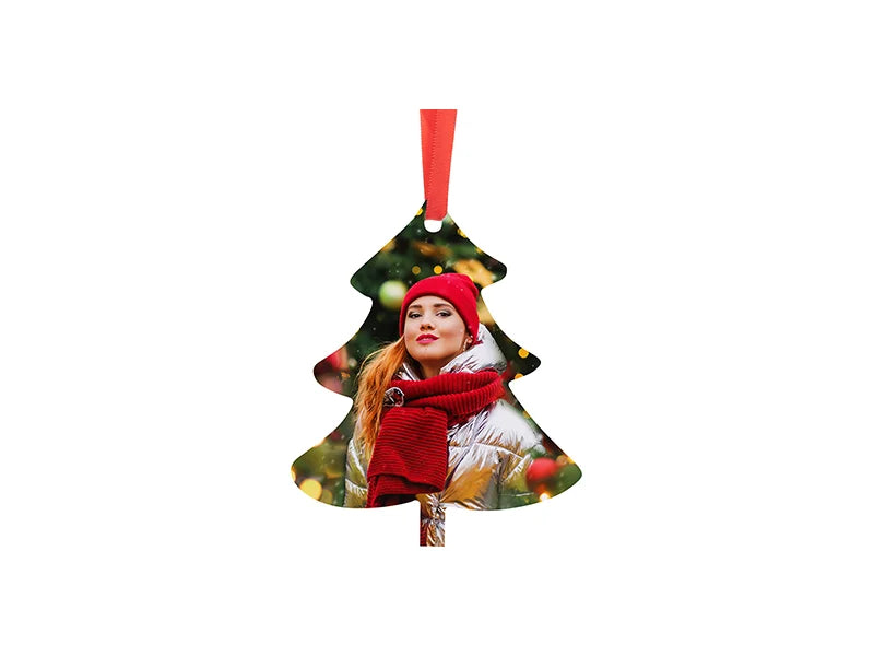 Sublimation Blanks Plastic Hanging Ornament (Tree, 7.6*10cm)