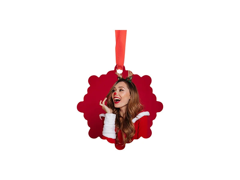 Sublimation Blanks Plastic Hanging Ornament (Snowflake, φ7.6cm)
