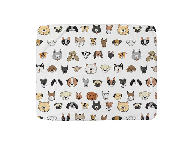 Arctic Fleece Lined Sublimation Blanks Microfiber Pet Blanket (101*127cm/39.76inchx50inch)