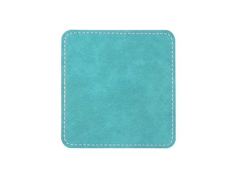 Sublimation PU Leather Square Mug Coaster (Green, 10*10cm)