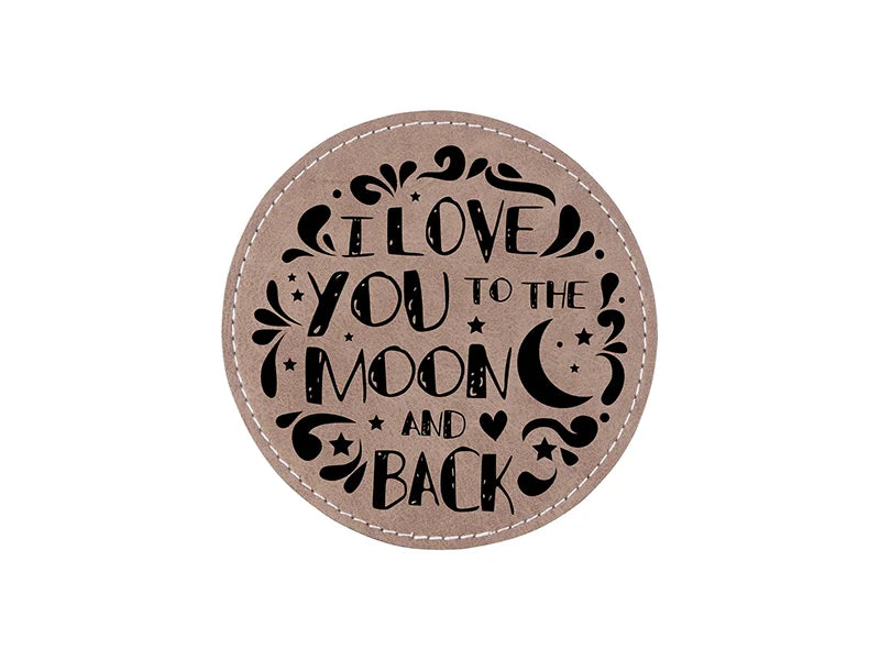 Sublimation PU Leather Round Mug Coaster (Gray, 9.5cm)