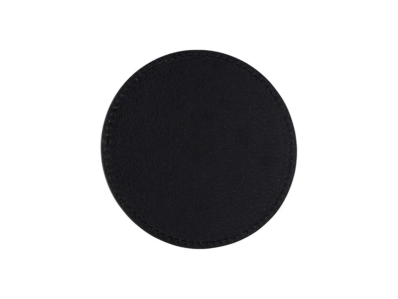 Sublimation PU Leather Round Mug Coaster (Green, 9.5cm)