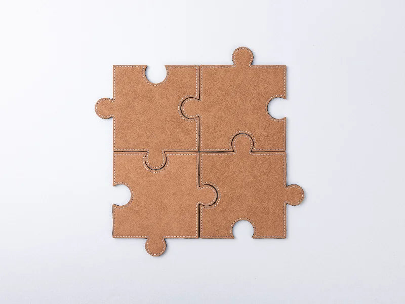 PU Puzzle Coaster(Brown, 12*12cm)