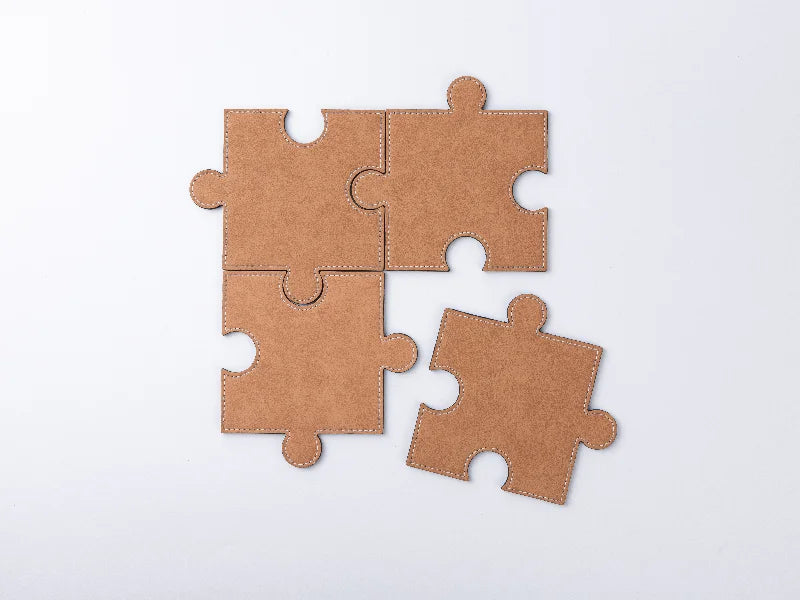 PU Puzzle Coaster(Brown, 12*12cm)