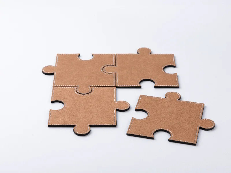 PU Puzzle Coaster(Brown, 12*12cm)