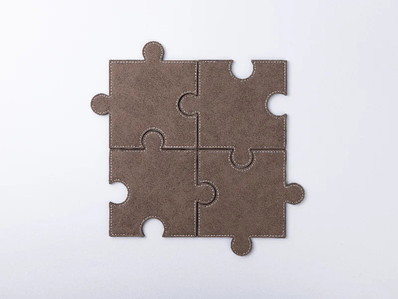 PU Puzzle Coaster(Dark Gray, 12*12cm)