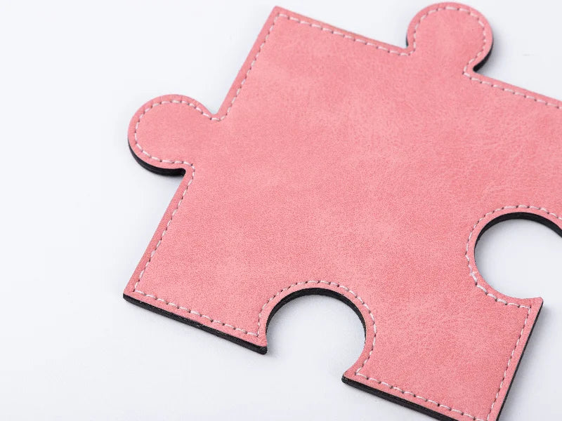 PU Puzzle Coaster(Pink, 12*12cm)
