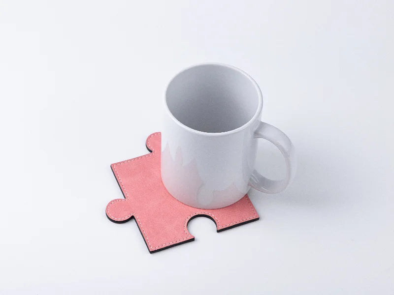 PU Puzzle Coaster(Pink, 12*12cm)
