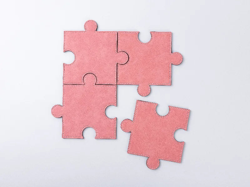 PU Puzzle Coaster(Pink, 12*12cm)
