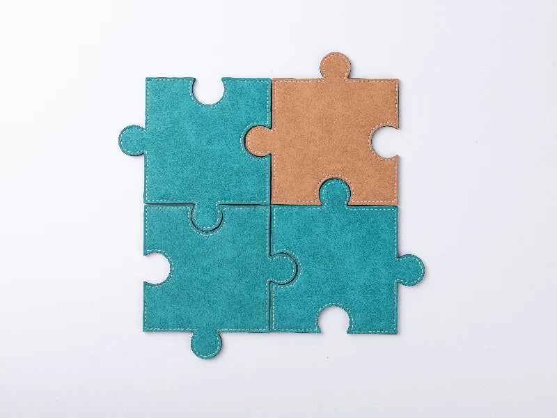 PU Puzzle Coaster(Brown, 12*12cm)