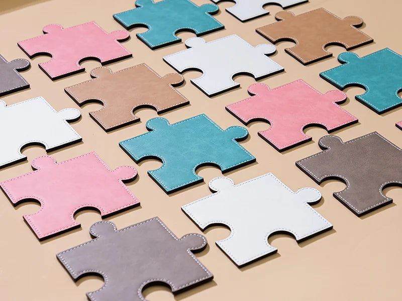 PU Puzzle Coaster(Pink, 12*12cm)