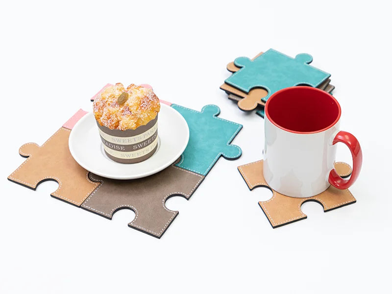 PU Puzzle Coaster(Green, 12*12cm)