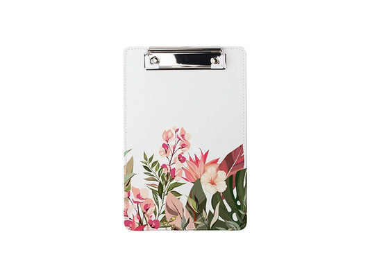 Sublimation PU Leather Clipboard with Metal Clip (White, A5 size)